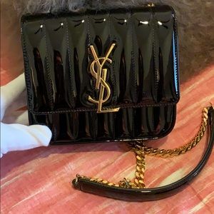 YSL handbag patent leather, black